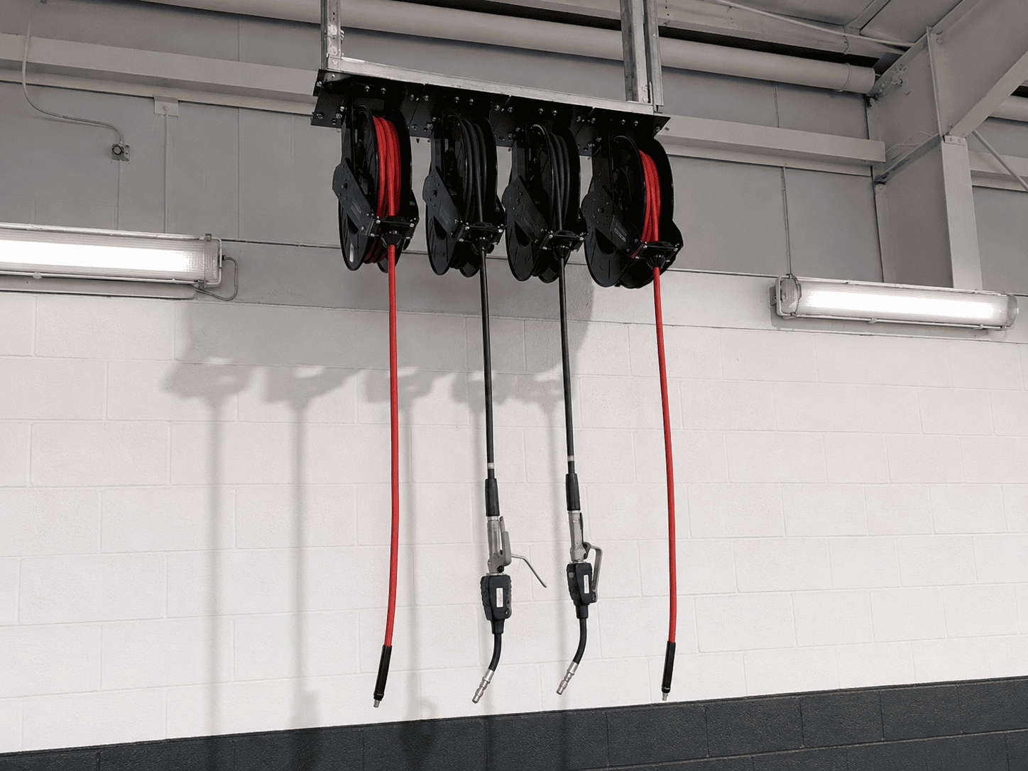 Hose reel inside dealership